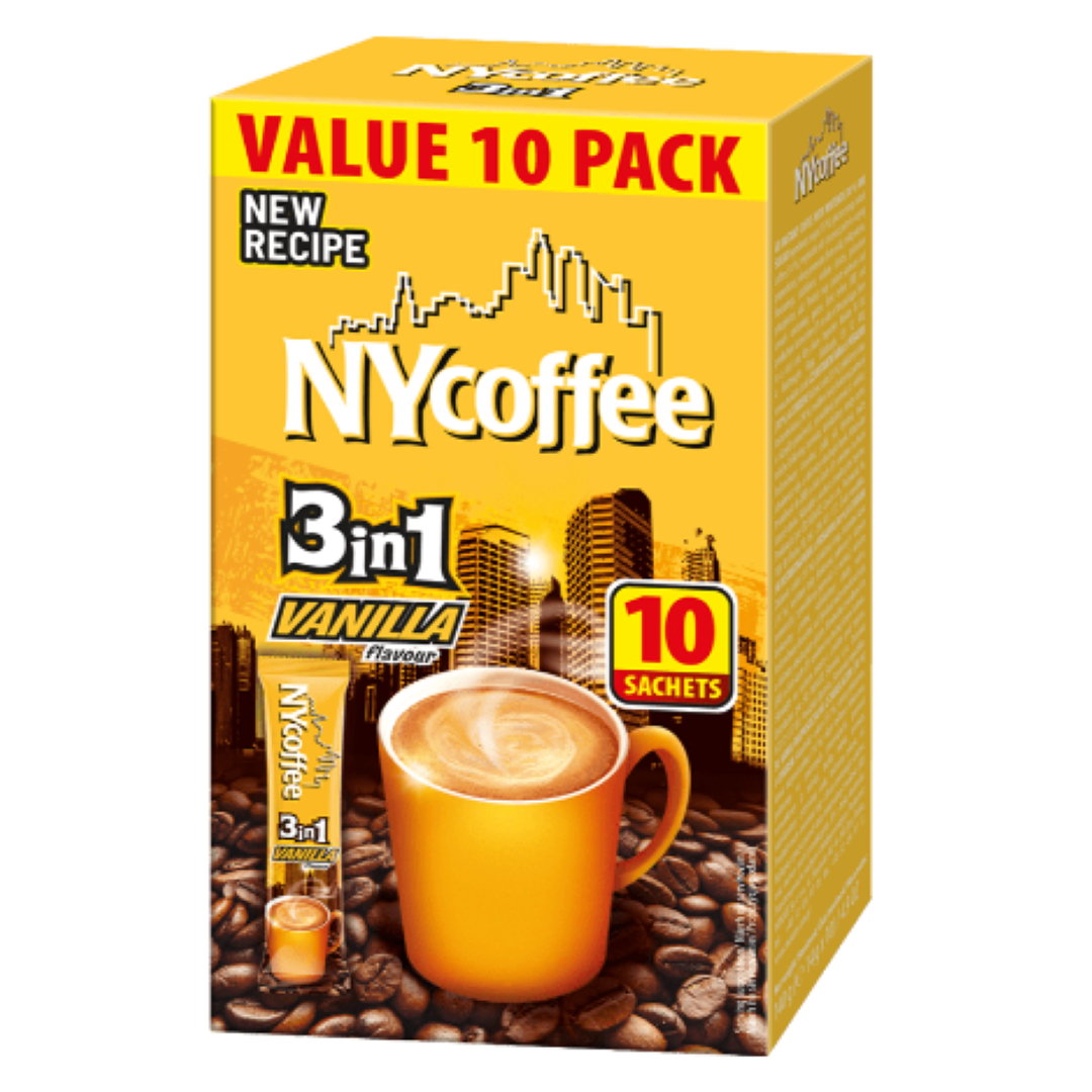 NY COFFEE 3IN1 VANILLA 204G 12S